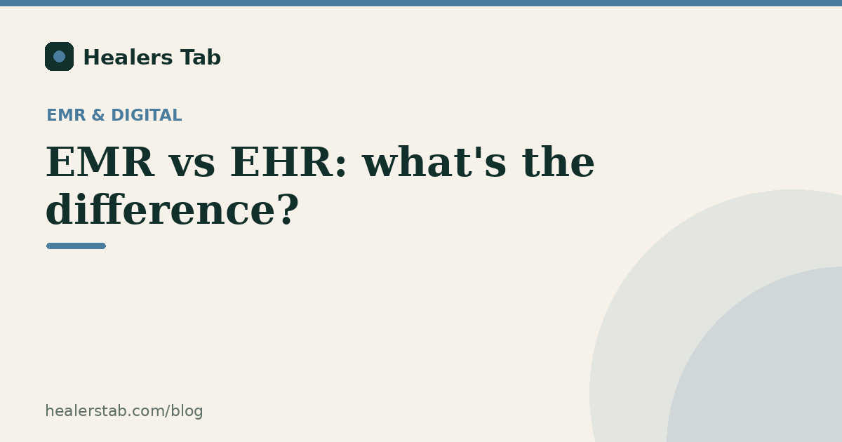 EMR vs EHR: What's the Difference, and Which Does Your Clinic Need?