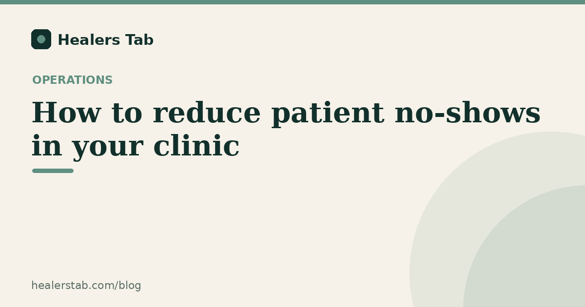 How to reduce patient no-shows in your clinic